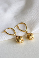 Timeless Dangle Ball Earrings – 10k Gold