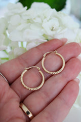 Mini Croissant Hoops – 10k Gold