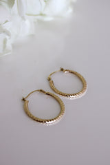 Mini Croissant Hoops – 10k Gold