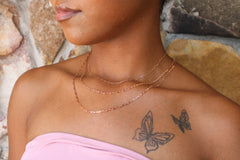 “Rose Paperclip” Chain - 14k Gold