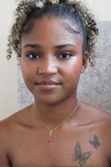 “Red Tango” Pendant – 14k Solid Gold