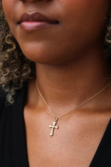 “Protective Cross” Pendant – 10k Solid Gold