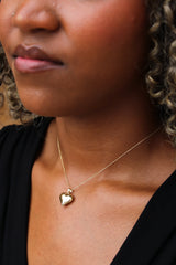 “Puffed Heart” Pendant – 10k Solid Gold