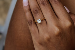 “Princessa Luxe” Engagement Ring – 1 CT or 2 CT Lab Diamond