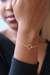 “Everyday Clover” Bracelet – 14k Solid Gold