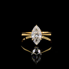 “Signature Marquise” Engagement Ring – 1 CT or 2 CT Lab Diamond