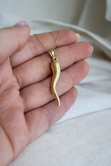 “ Italian Cornicello” Pendant - 14k Gold