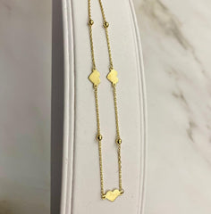 “Golden Heart” Anklet - 14k Gold