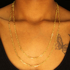 “Everyday Paperclip” Chain - 14k Gold