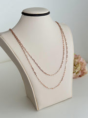 “Rose Paperclip” Chain - 14k Gold