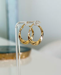 “Twisted Glow” Earrings - 14k Gold