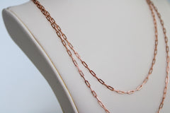 “Rose Paperclip” Chain - 14k Gold