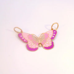 “Rosy Wings” Pendant - 14k Gold