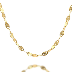 “Sun Oval” Chain - 14k Gold