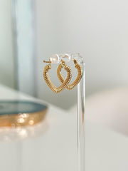 “Textured Love” Earrings - 14k Gold
