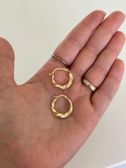 “Twisted Glow” Earrings - 14k Gold