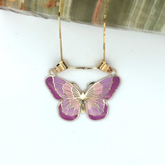 “Rosy Wings” Pendant - 14k Gold
