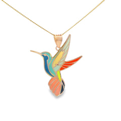 “Humming Bird” Pendant - 14k Gold