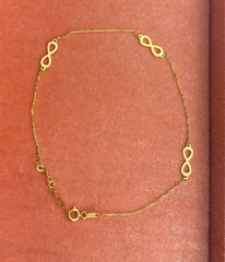 “Infinity Link” Anklet - 14k Gold
