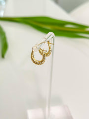 “Everyday Croissant Hoops” – 10k or 14k Solid Gold