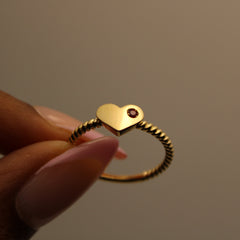 14k Gold “Amour” Ring
