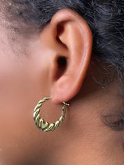 “Sweetheart Hoops” Earrings - 14k Gold