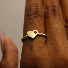 14k Gold “Amour” Ring
