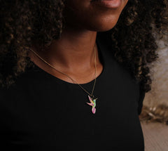 “Humming Bird” Pendant - 14k Gold