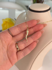 “ Italian Cornicello” Pendant - 14k Gold