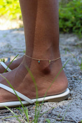 “Dolphin Wave” Anklet - 14k Gold