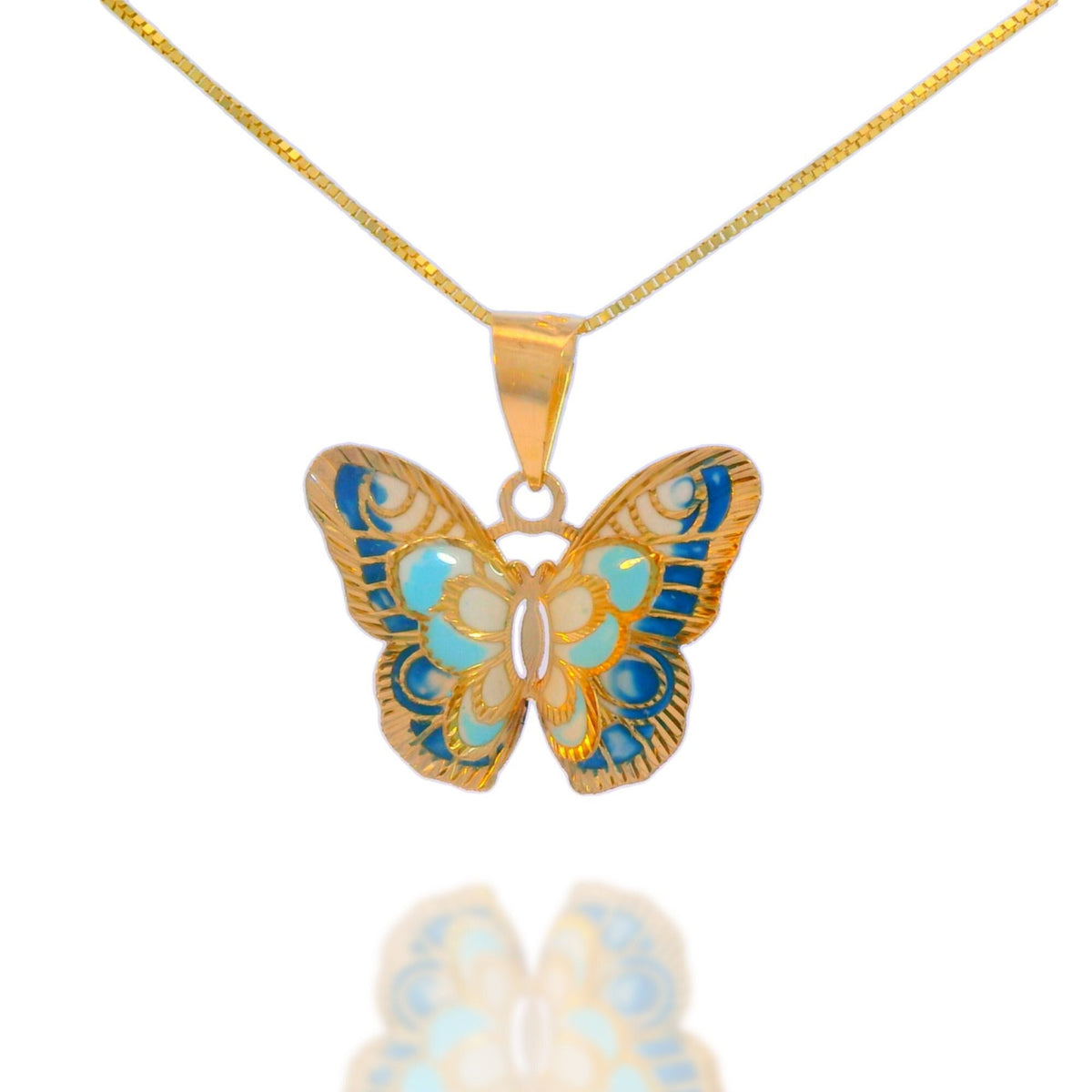 Butterfly Dreams” Pendant – 14k Solid Gold