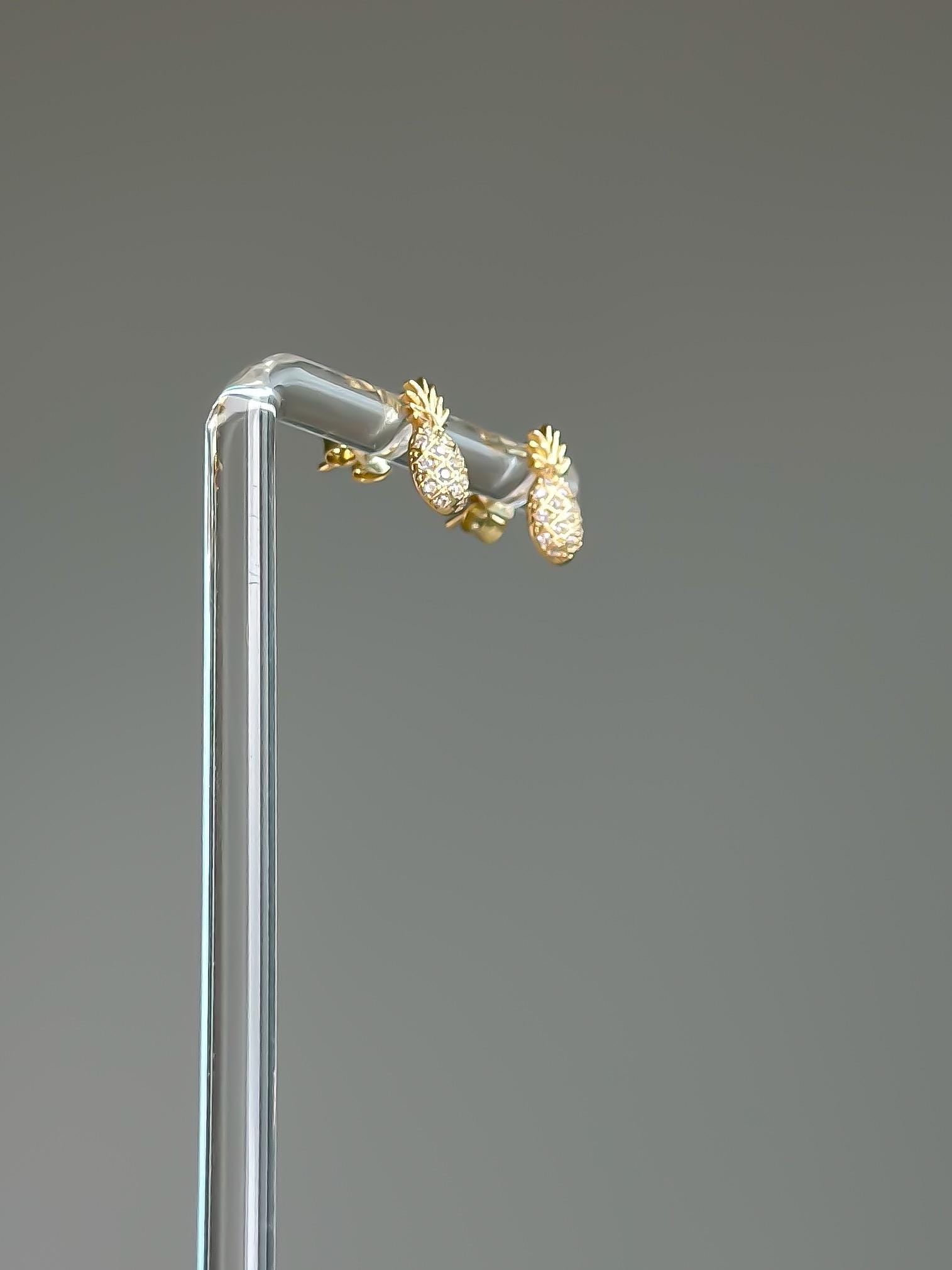 “Pineapple Pop” Earrings - 14k Gold