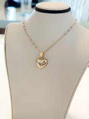 'Puffed Heart' Pendant - 14k Solid Gold