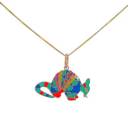 “Armadillo” Pendant – 14k Solid Gold