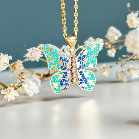 “Whimsy Flutter” Pendant - 14k Gold