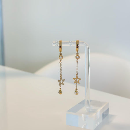 “Starry Drop” Earrings - 14k Gold