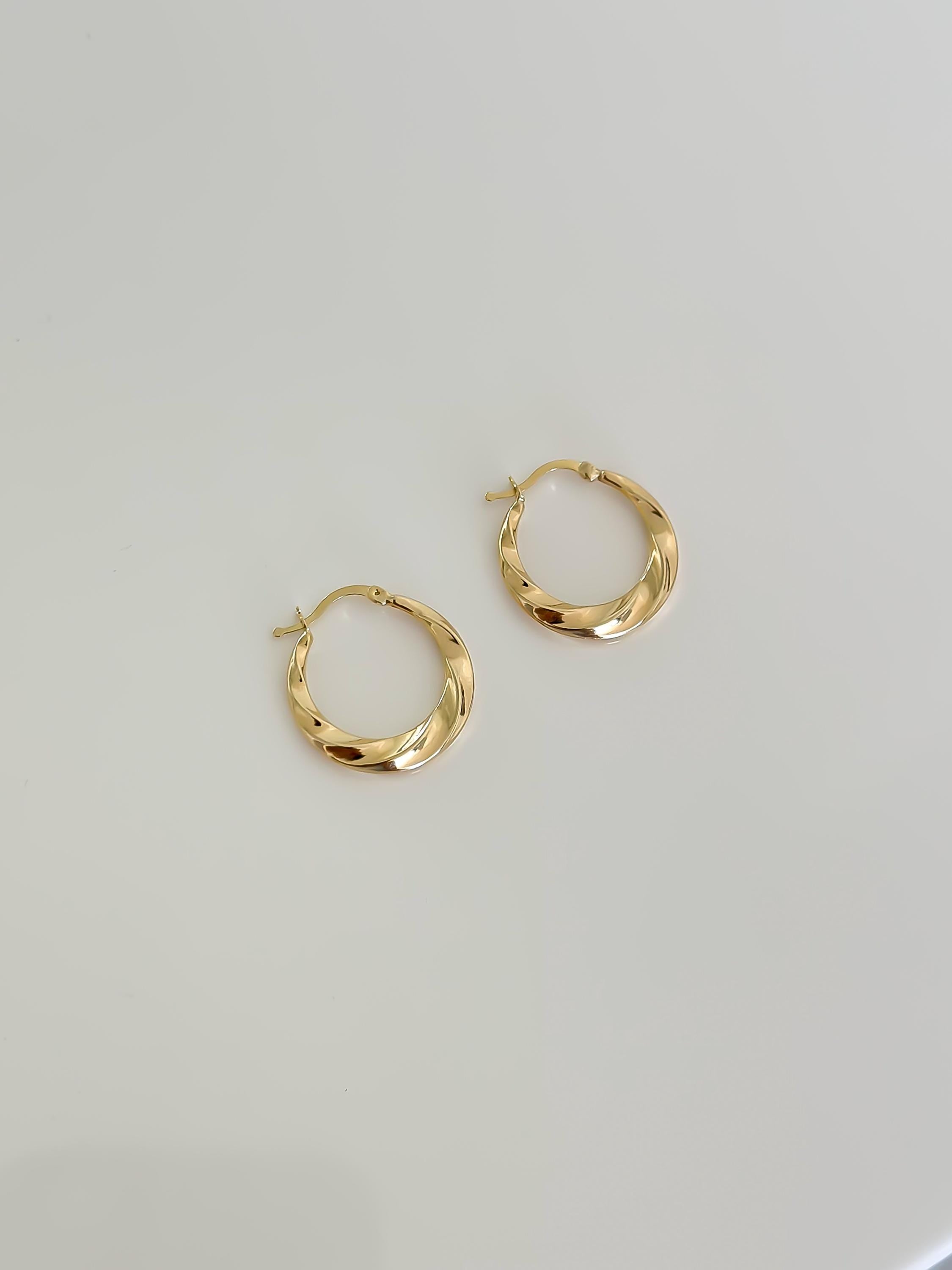 “Twisted Glow” Earrings - 14k Gold