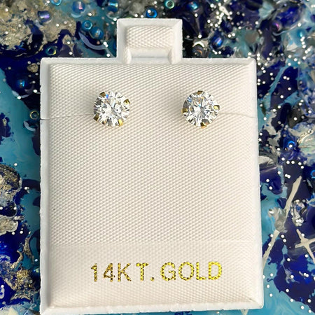 “Shimmer Studs” Earrings - 14k Gold