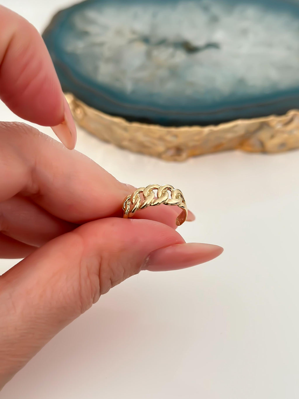 14k Gold “Twisted Breeze” Ring