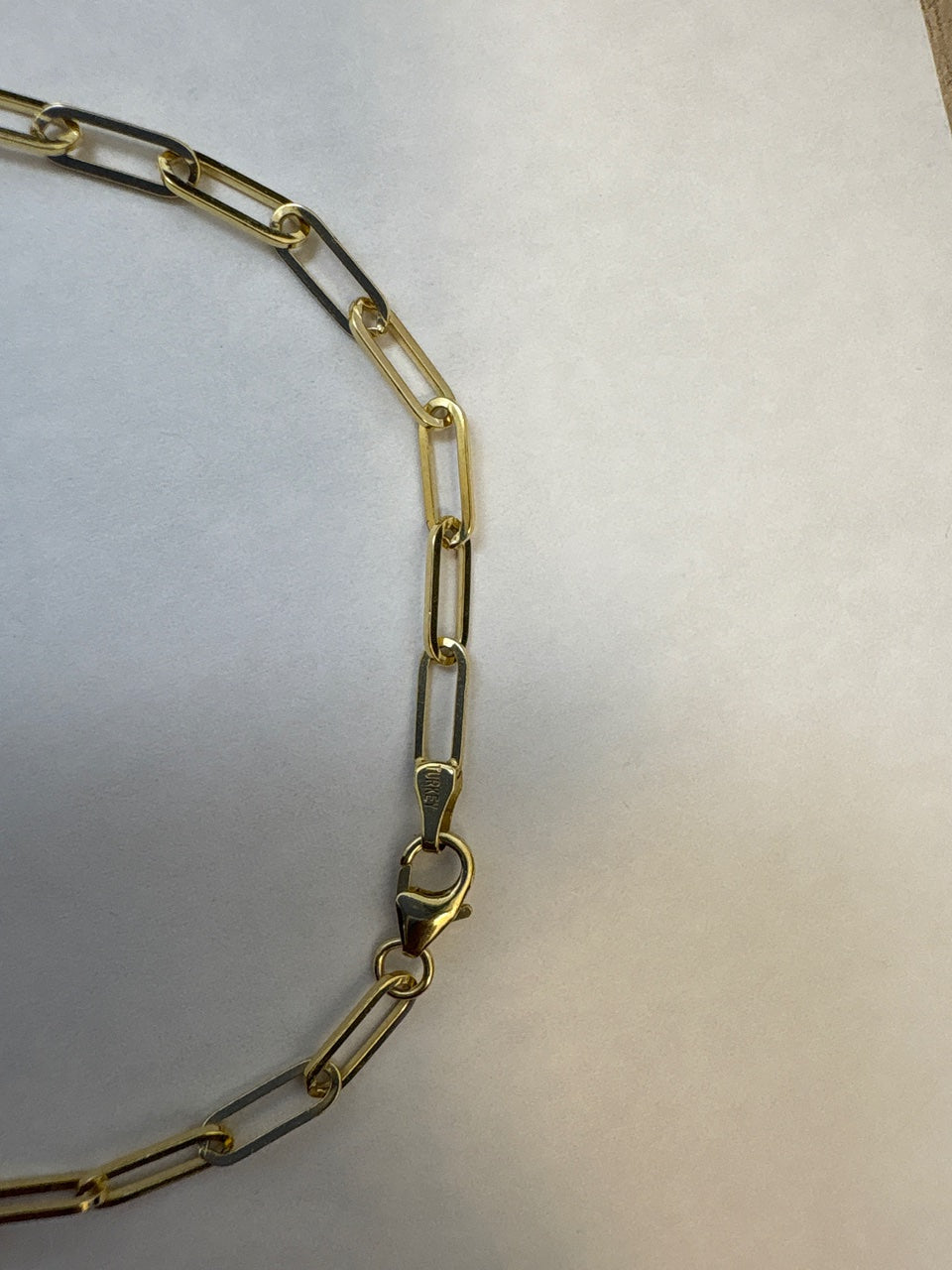 "Paperclip Heart" Bracelet - 10K Gold