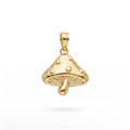"Mushroom Charm" Pendant Necklace - 10K Gold