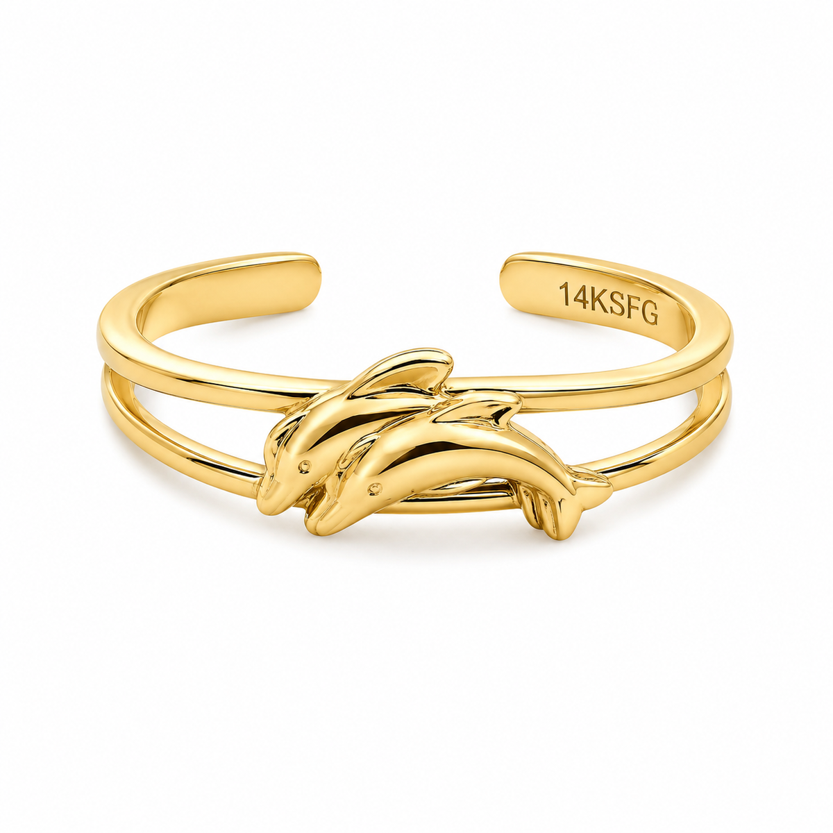 14k Gold “Coastal Dolphin” Ring