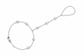 "Cable Link" Hand Chain - 14k White Gold with CZ
