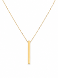 "Minimalist Bar" Pendant - 14K Yellow Gold Necklace