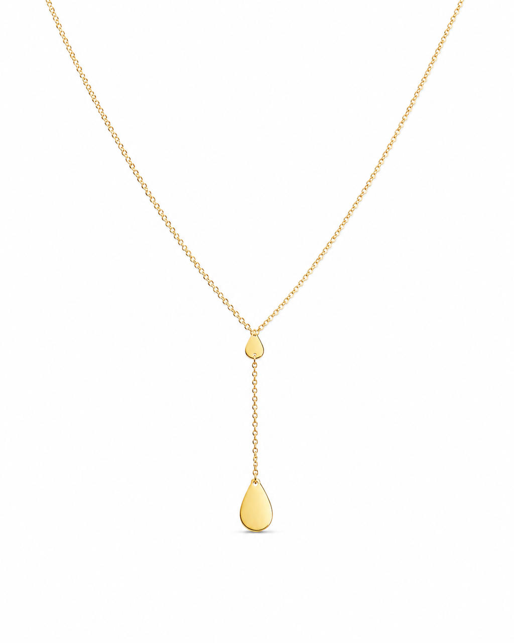 "Teardrop" Pendant Necklace - 14K Yellow Gold