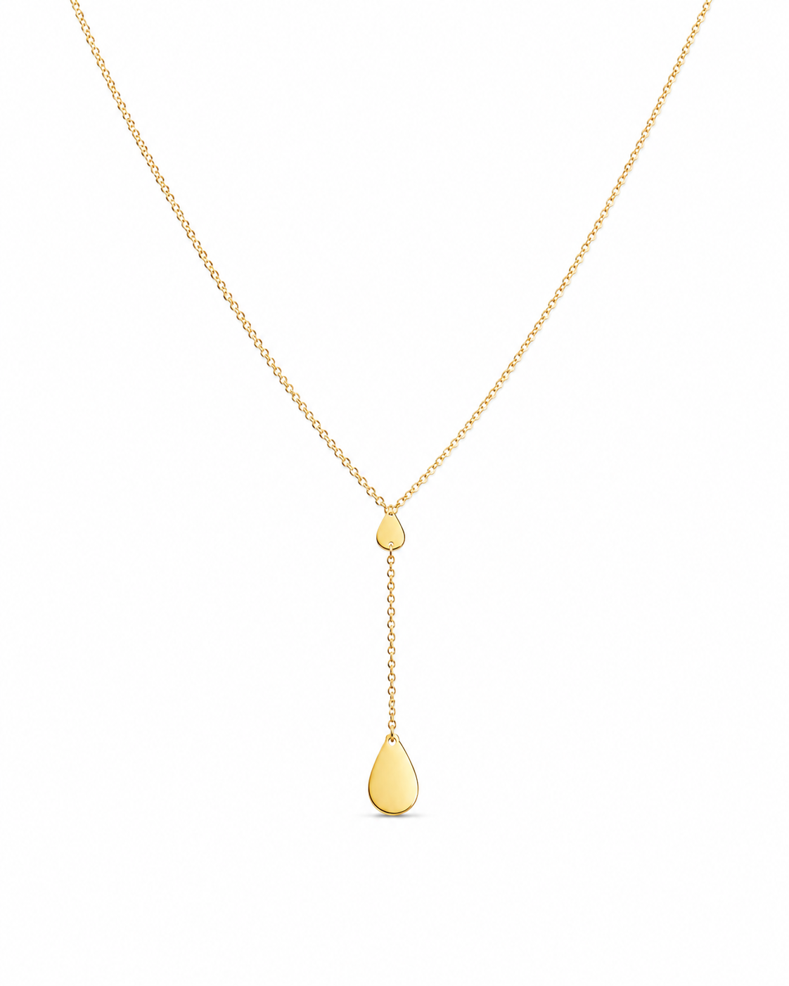 "Teardrop" Pendant Necklace - 14K Yellow Gold