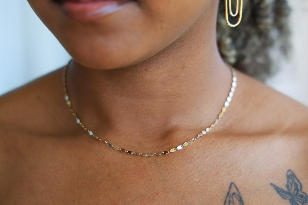"Disc Link" Chain - 14k Solid Yellow Gold