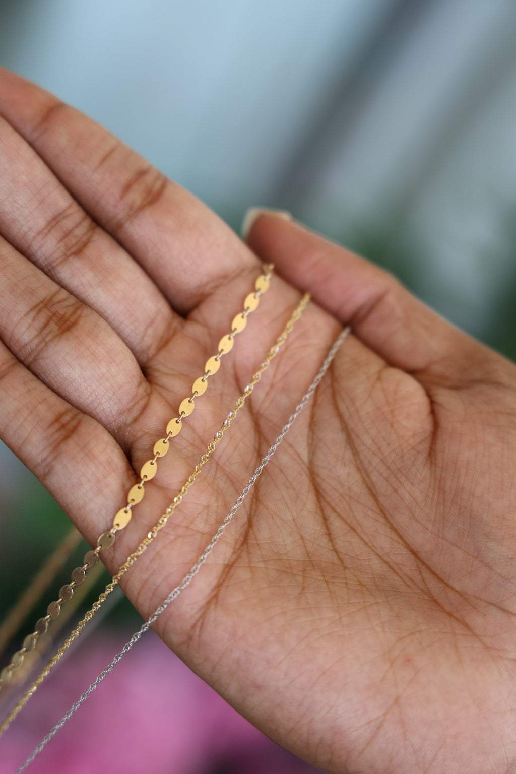 "Disc Link" Chain - 14k Solid Yellow Gold