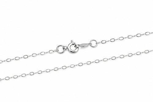 "Cable Link" Chain Necklace - 14K White Gold