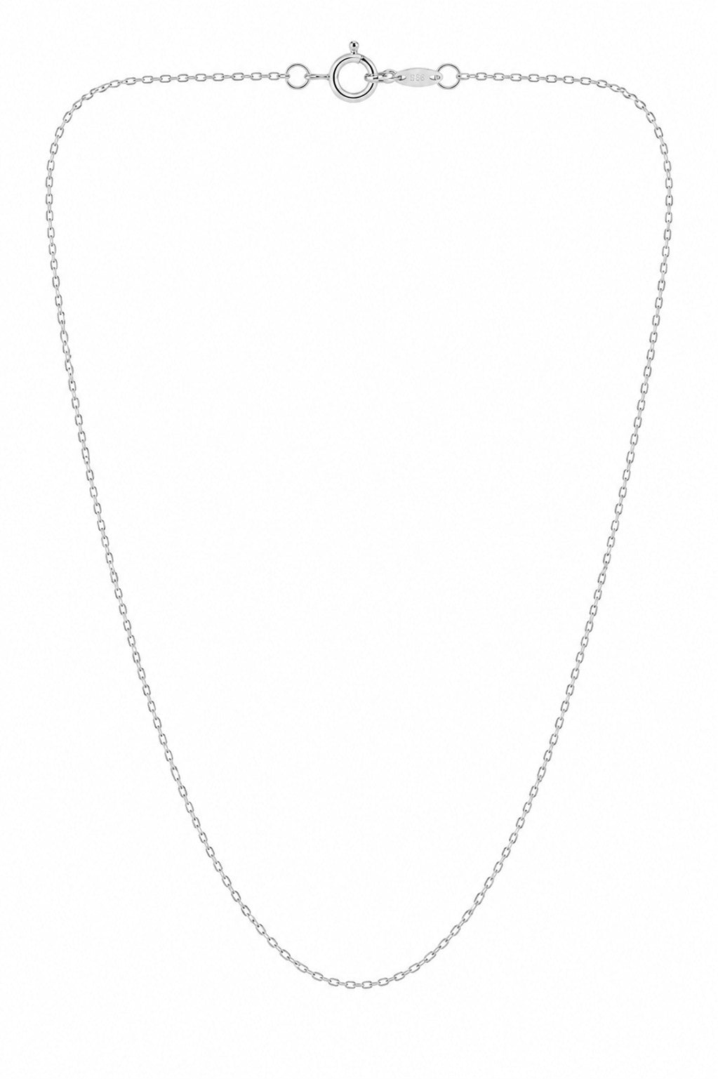"Cable Link" Chain Necklace - 14K White Gold
